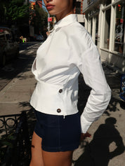 Lilou Overlap Shirt in White