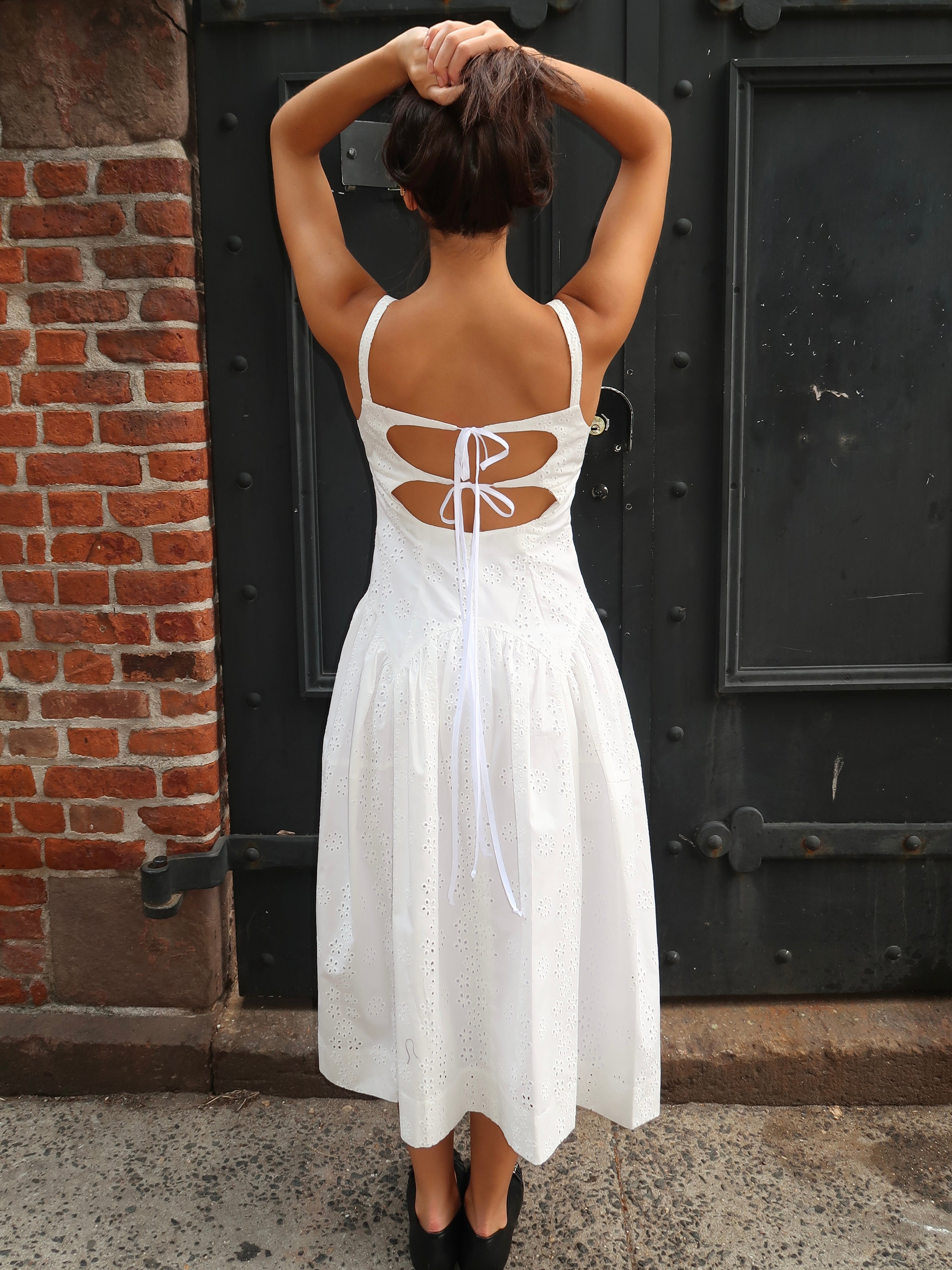 Cricket Dress in White
