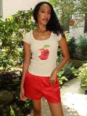 Zora Scoop Tee in Apple