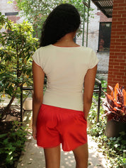 Zora Scoop Tee in Apple