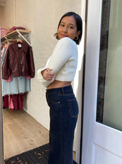Adam Crop Knit in Cream