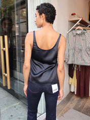 Aliza Silky Tank Top in Navy
