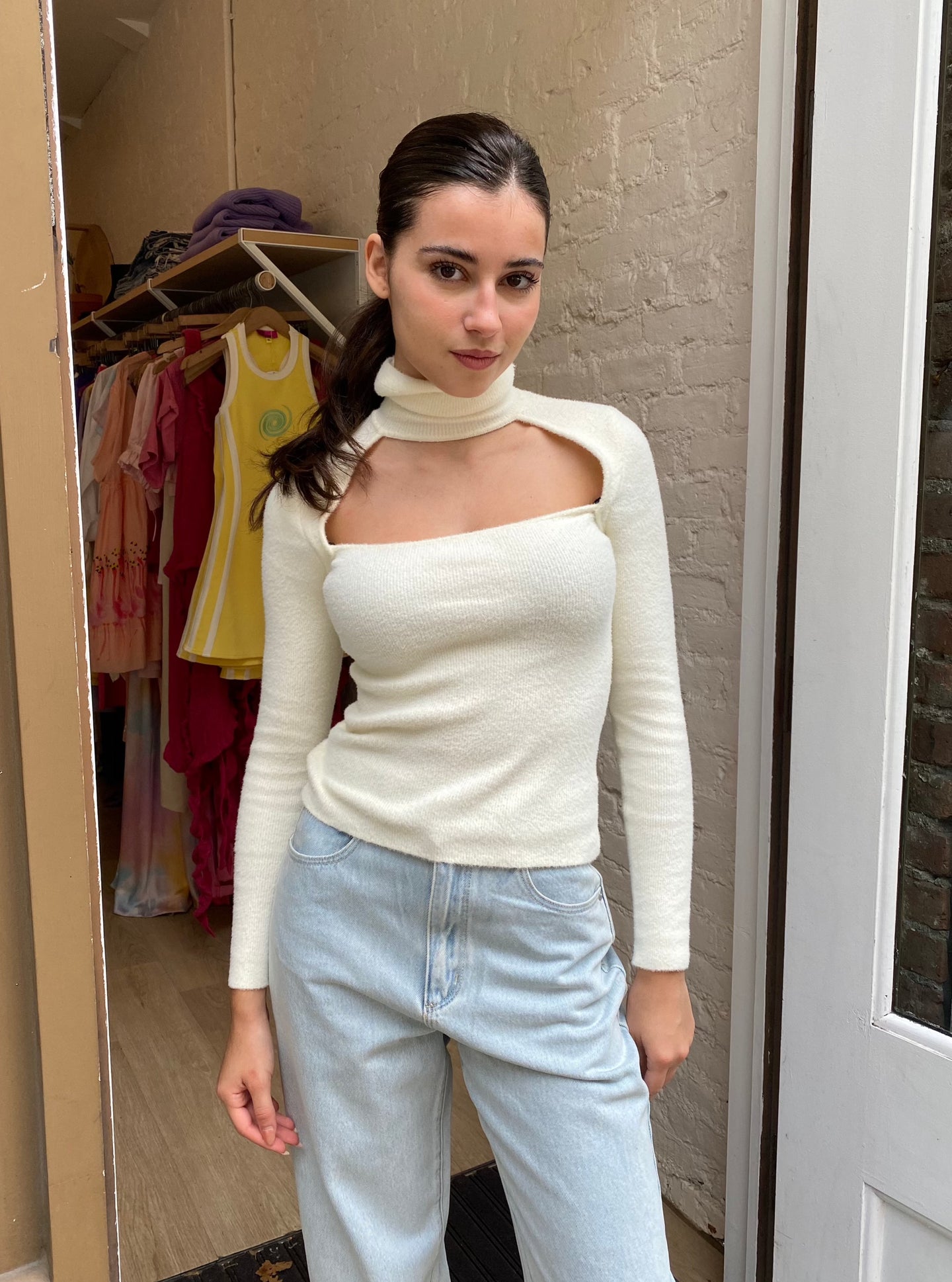 Izabella Sweater in White
