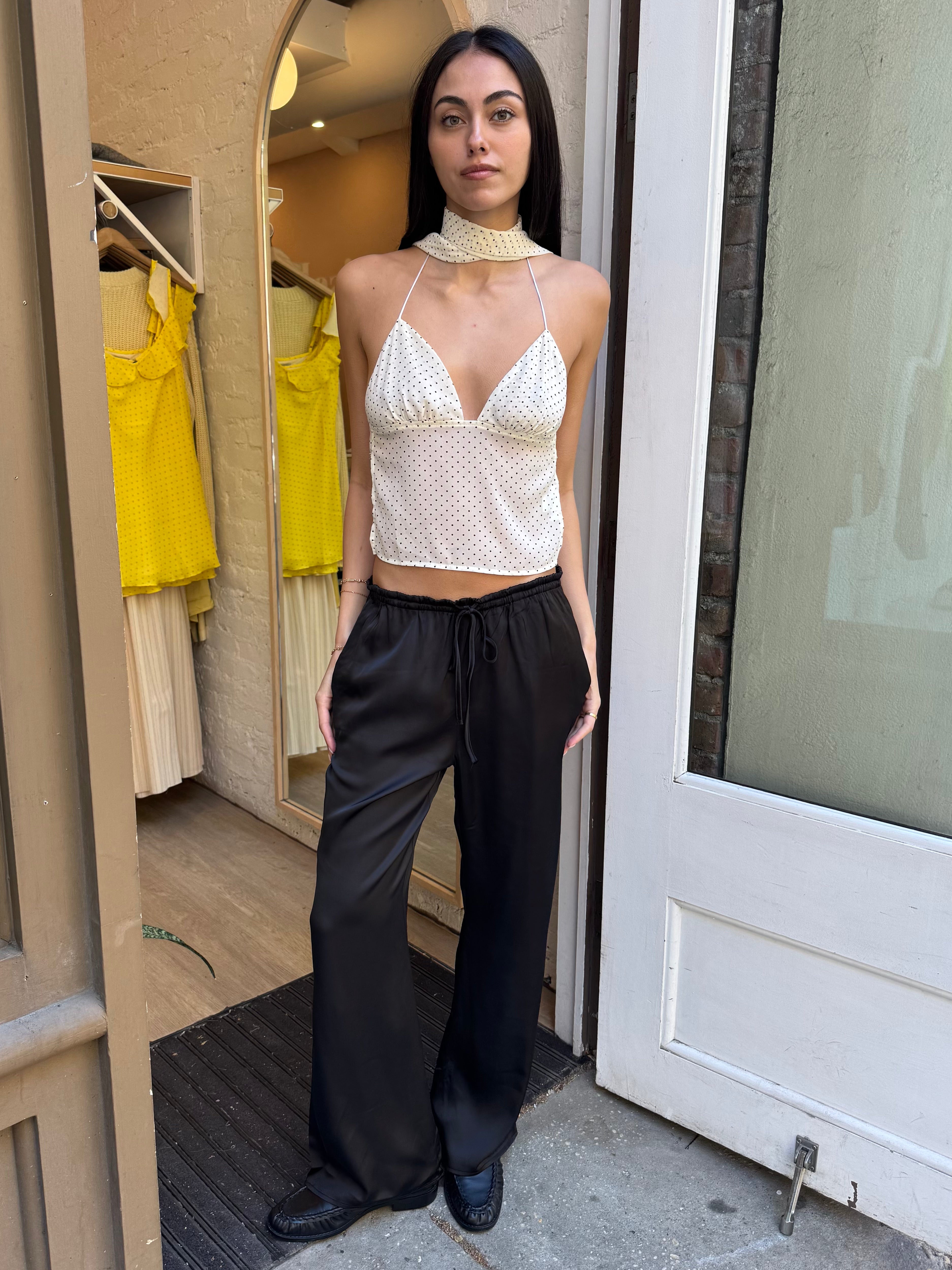 Jenna Silky Pants in Black
