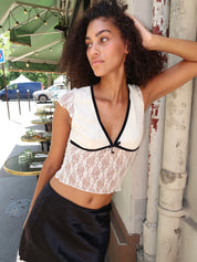 Prudence Lace Top in Cream