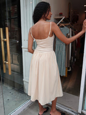 Windsor Midi Dress in Sand