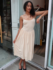 Windsor Midi Dress in Sand