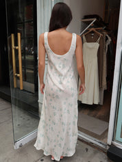 Jaylin Maxi Dress in Cream Green Floral