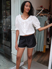 Alesya Ruffled Blouse in White