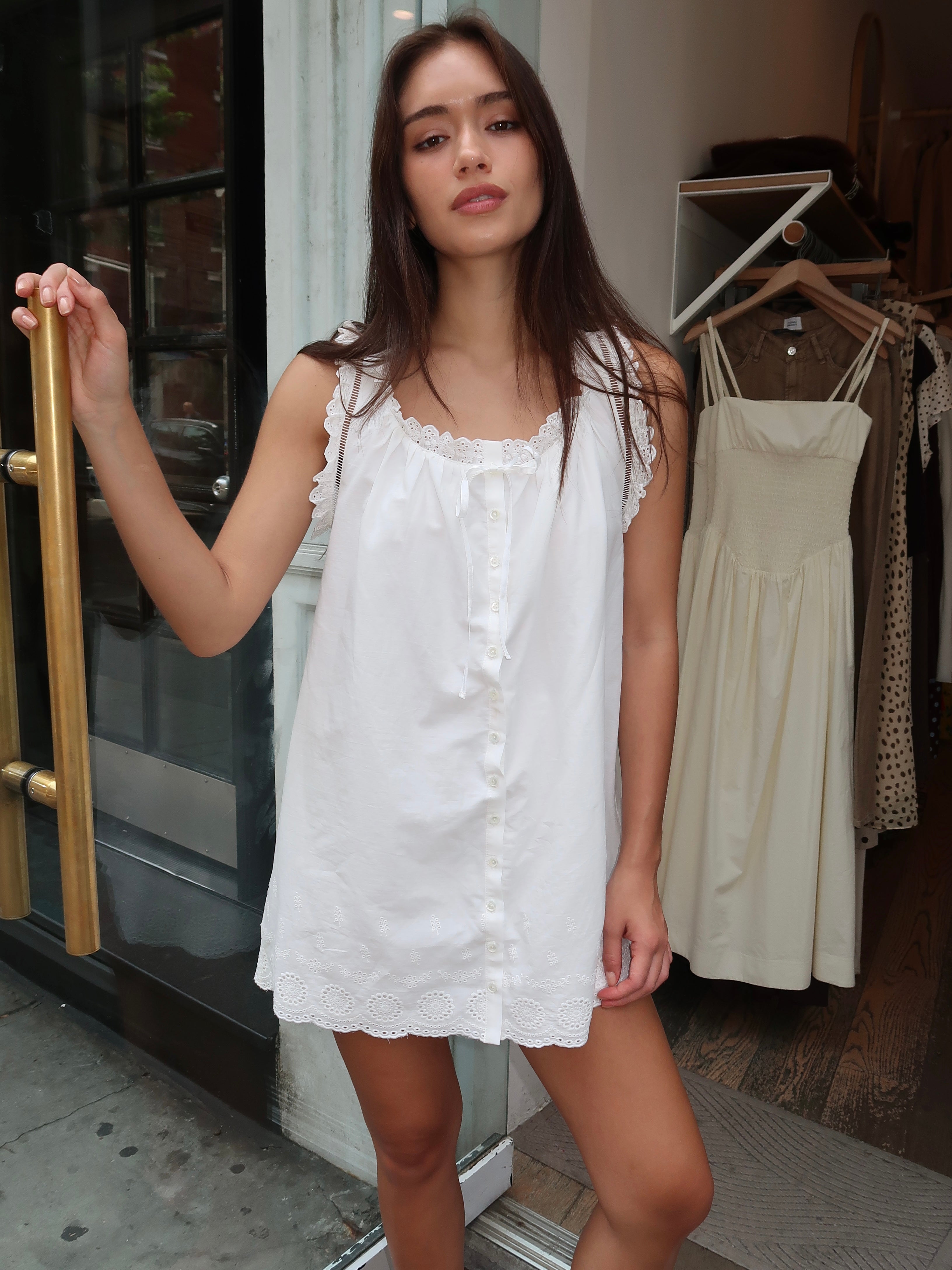 Clayton Mini Dress in White