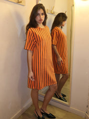 Striped Terry Short Dress