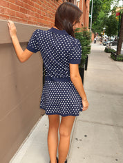 Tumi Sweater Dress in Navy Multi