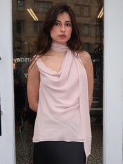 Augustin Scarf Top in Mauve