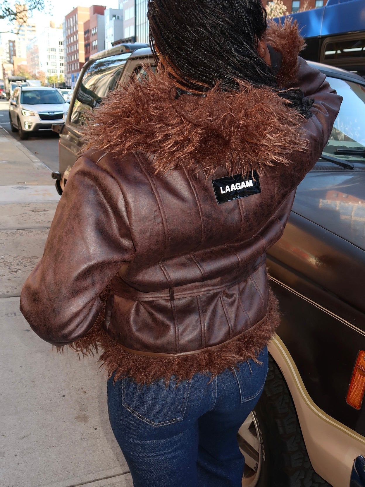 Zoya Brown Shearling Short Coat