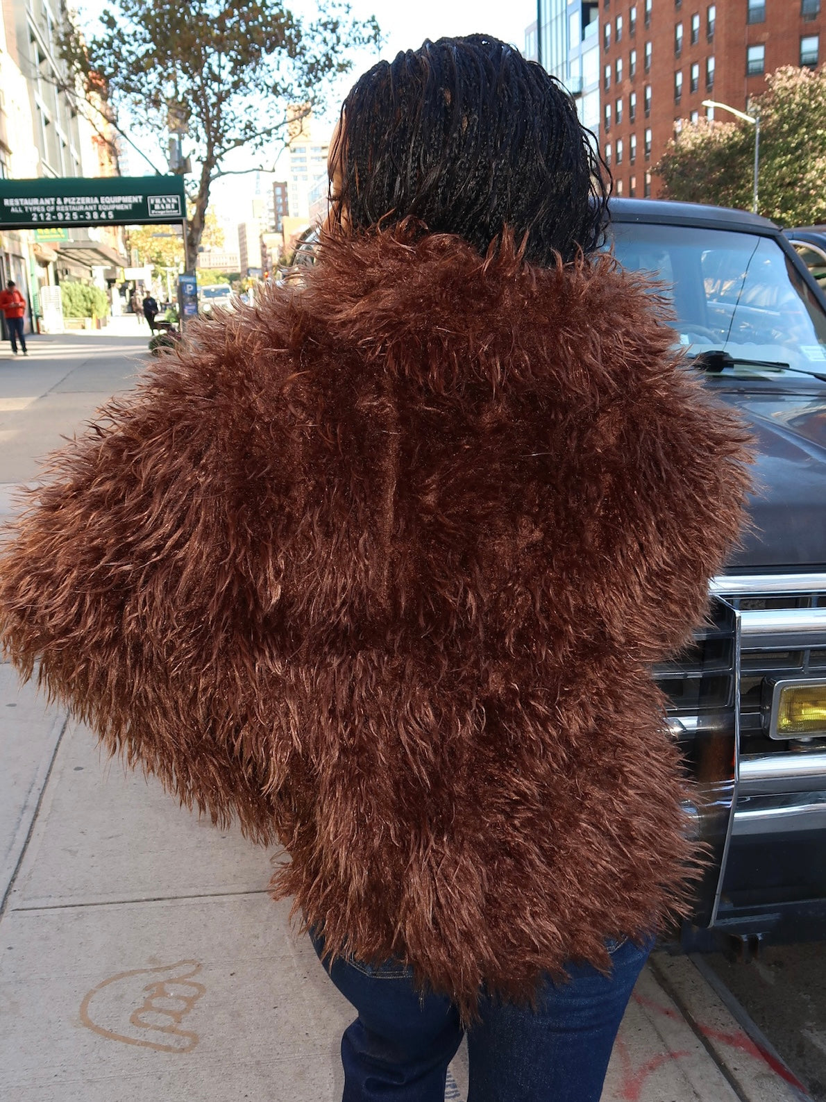 Zoya Brown Shearling Short Coat