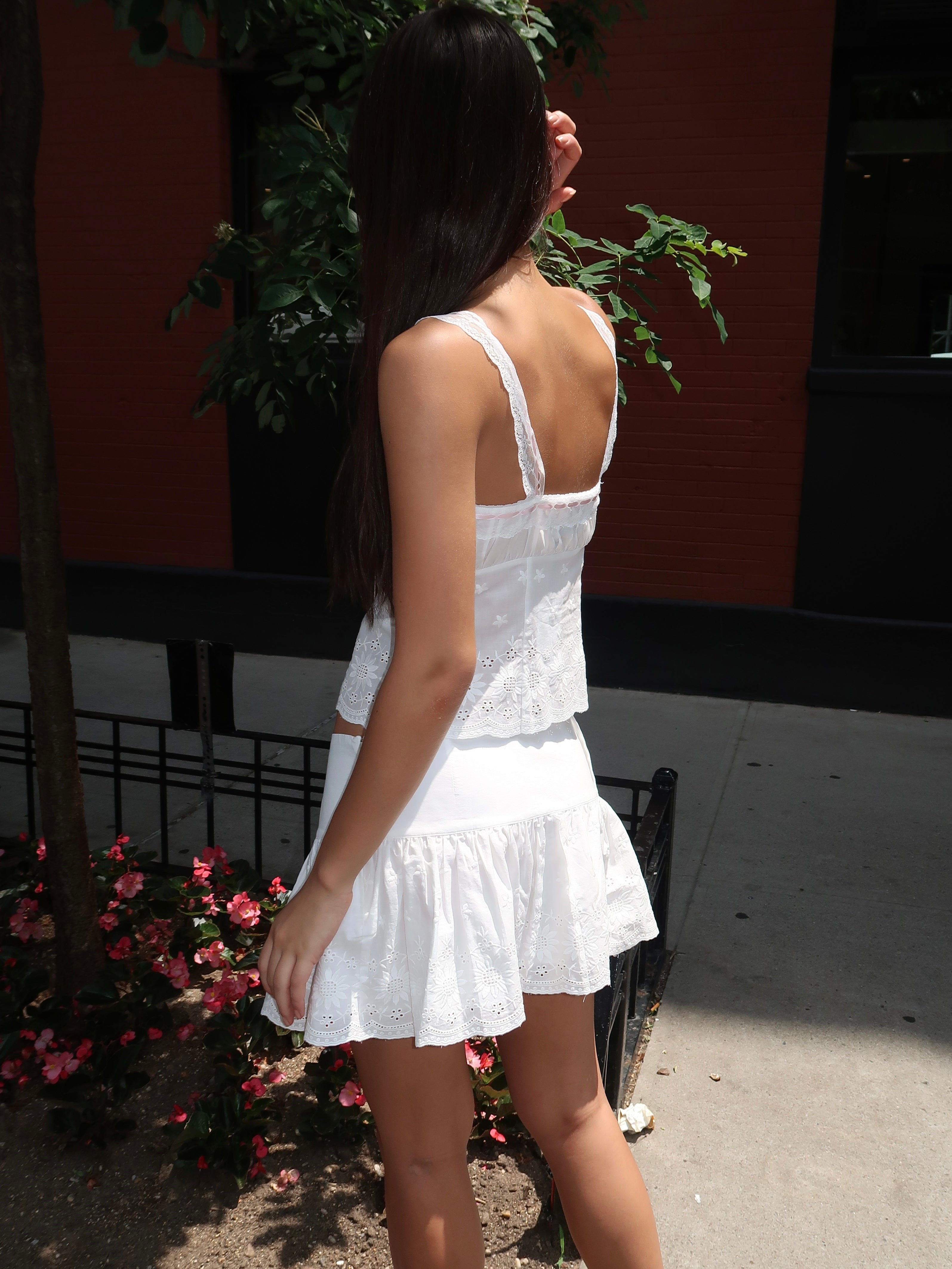 Rinka Mini Skirt in White