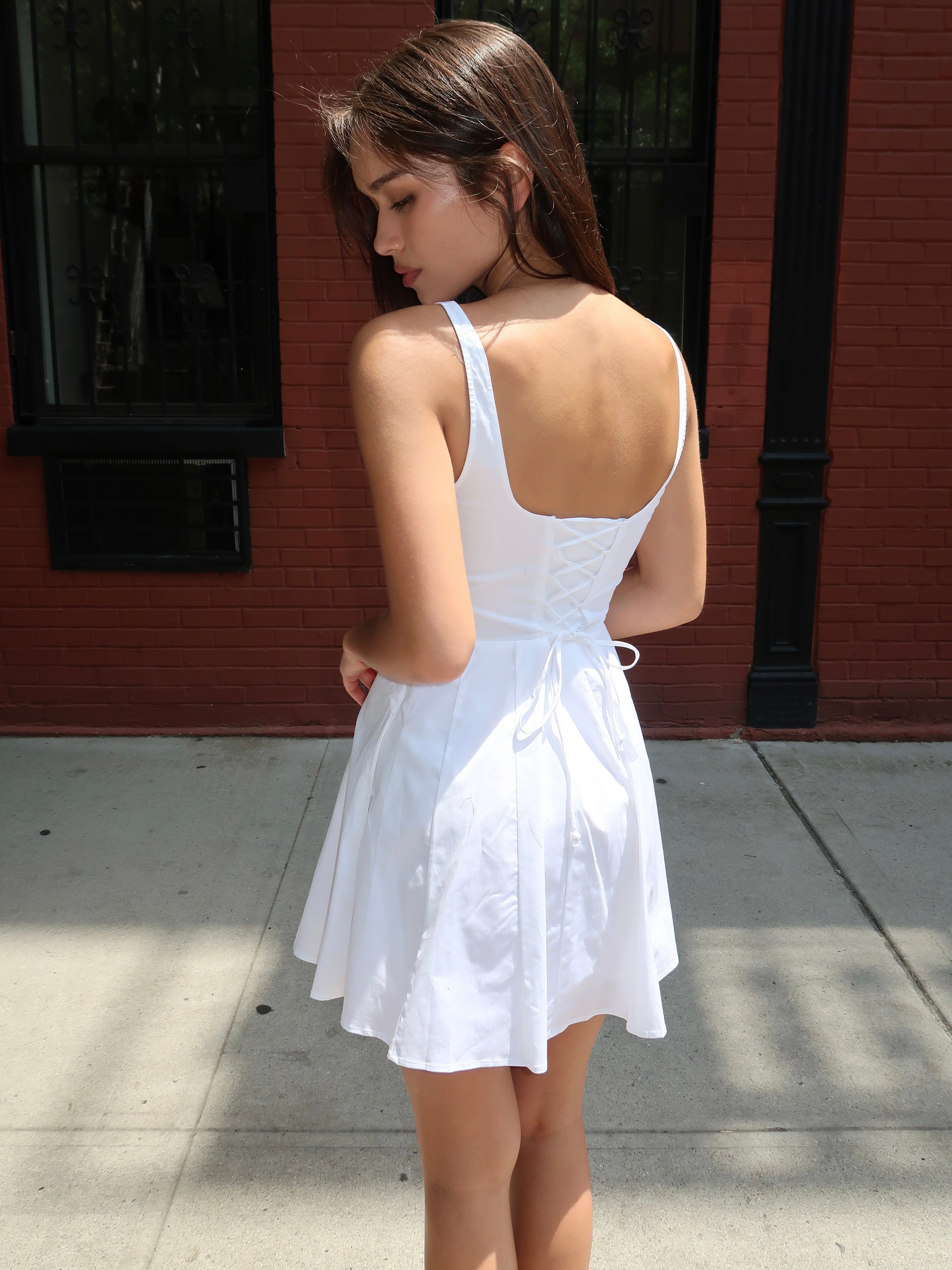 Guizio Leila Tank Mini Dress White / S