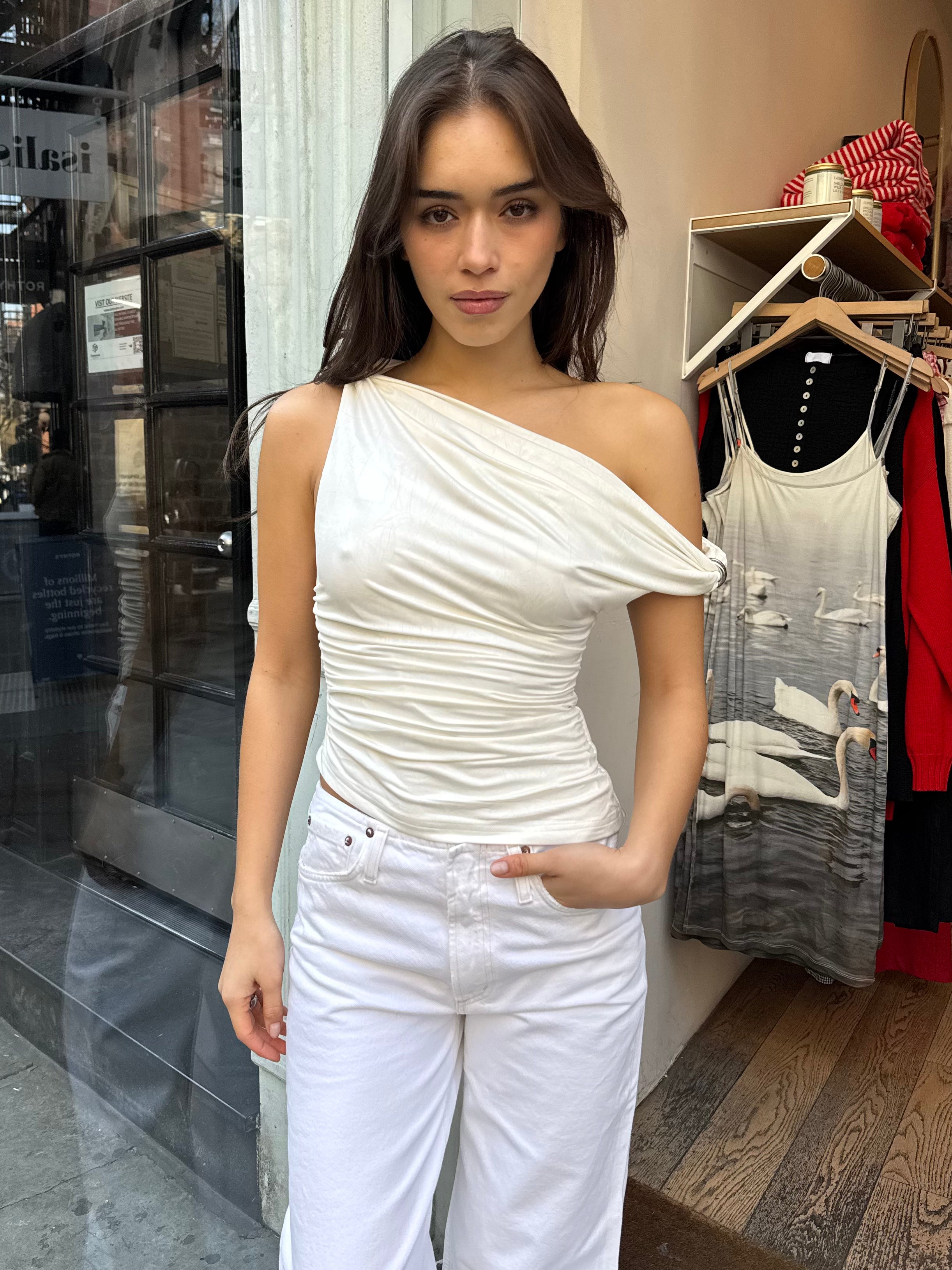 Nala Top in Chalk
