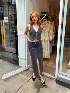 99 Low Maxi Skirt Chloe in Washed Black
