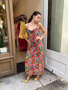 Belly Maxi Dress in Bright Floral