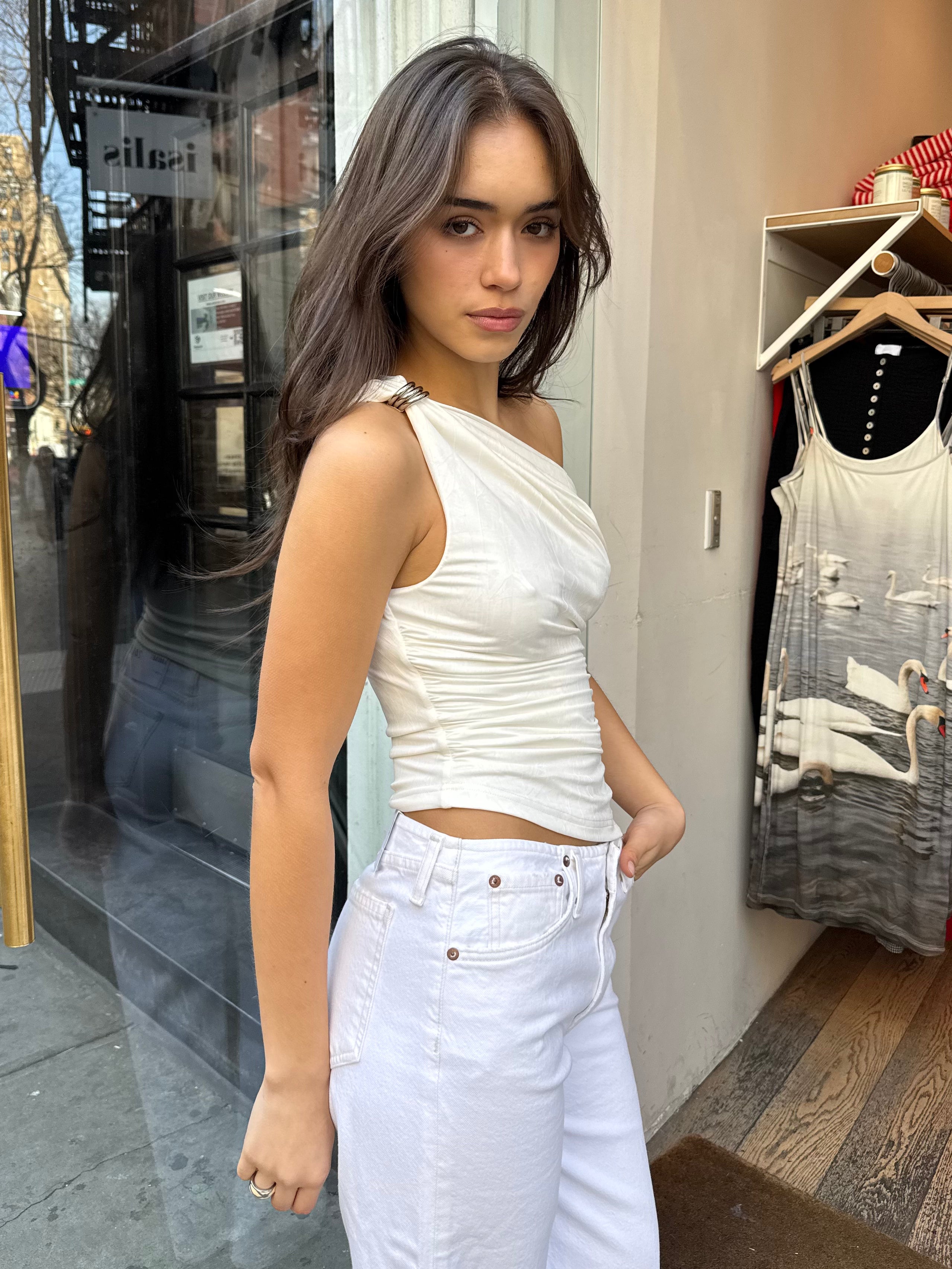 Nala Top in Chalk