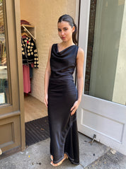Beckham Top & Maxi Skirt Set in Black