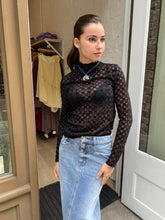 Load image into Gallery viewer, Harmony Checkered Mesh Top in Black

