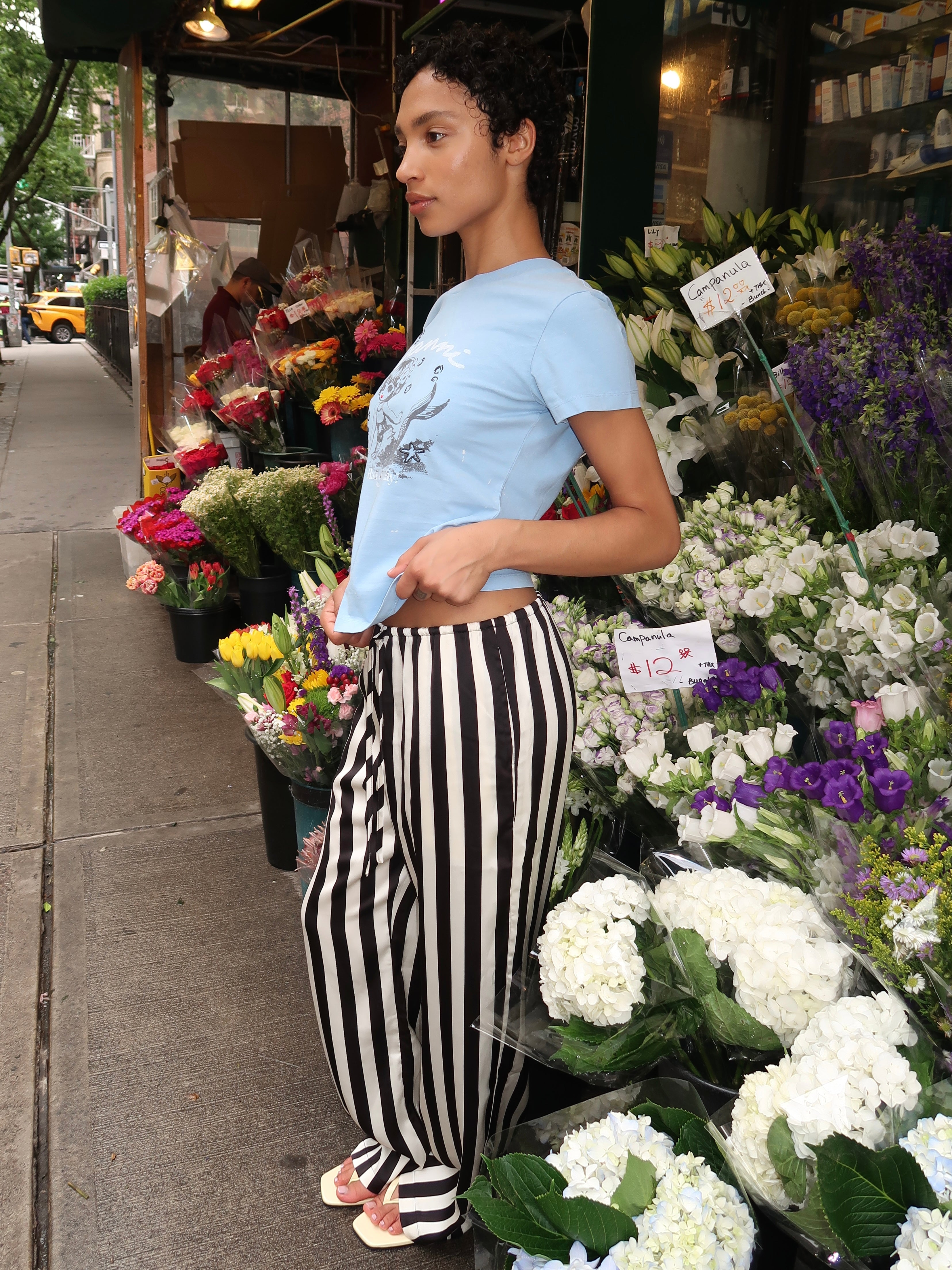 Perrys Silky Drawstring Pants in Stripe