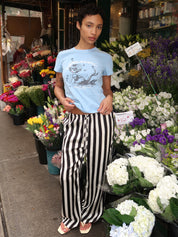 Perrys Silky Drawstring Pants in Stripe