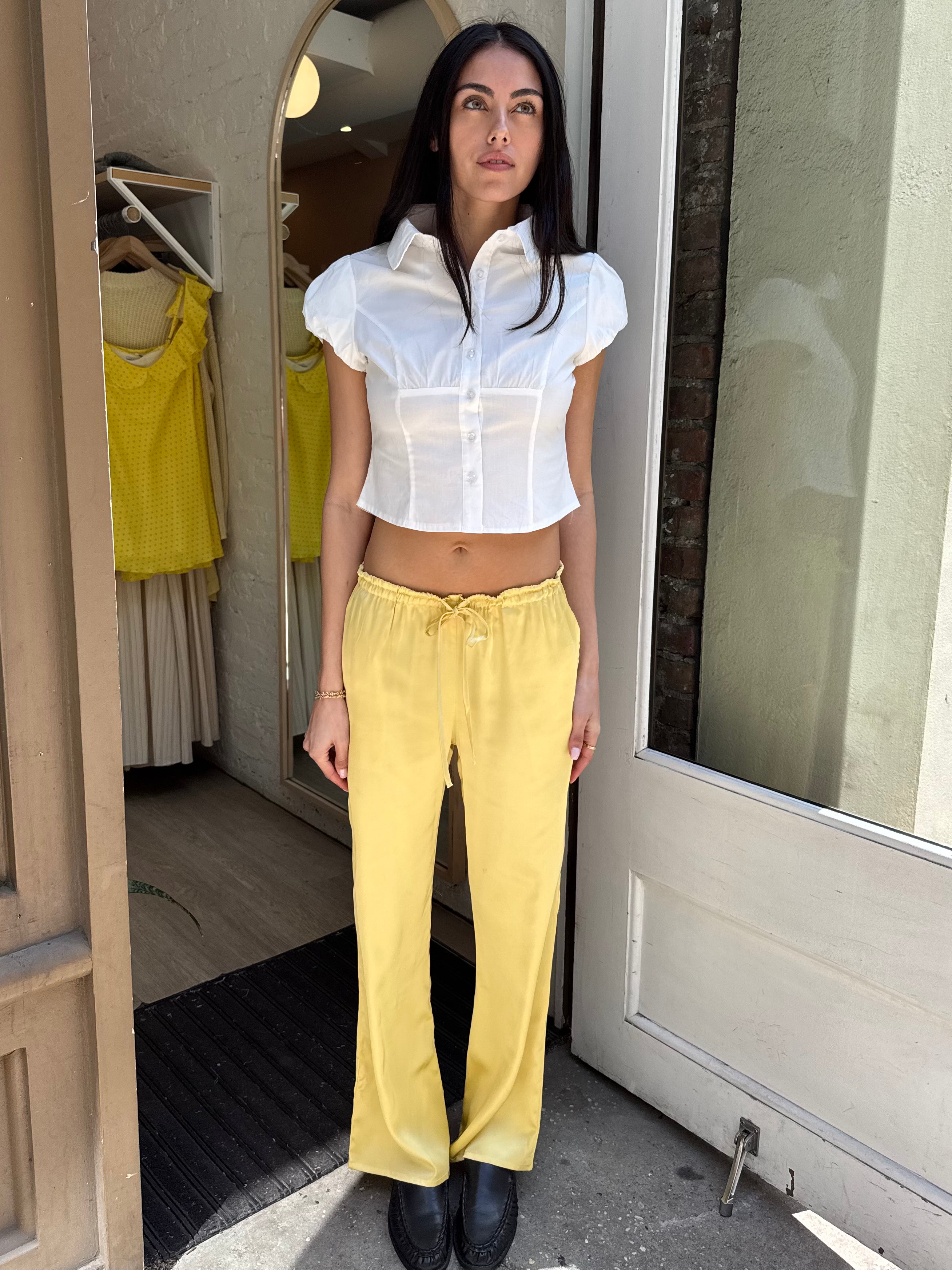 Jenna Silky Pants in Butter