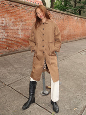 Camille Trench in Chocolate Brown