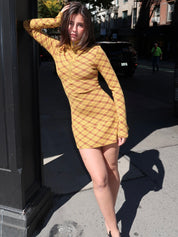 Vida Dress in Mustard Plaid