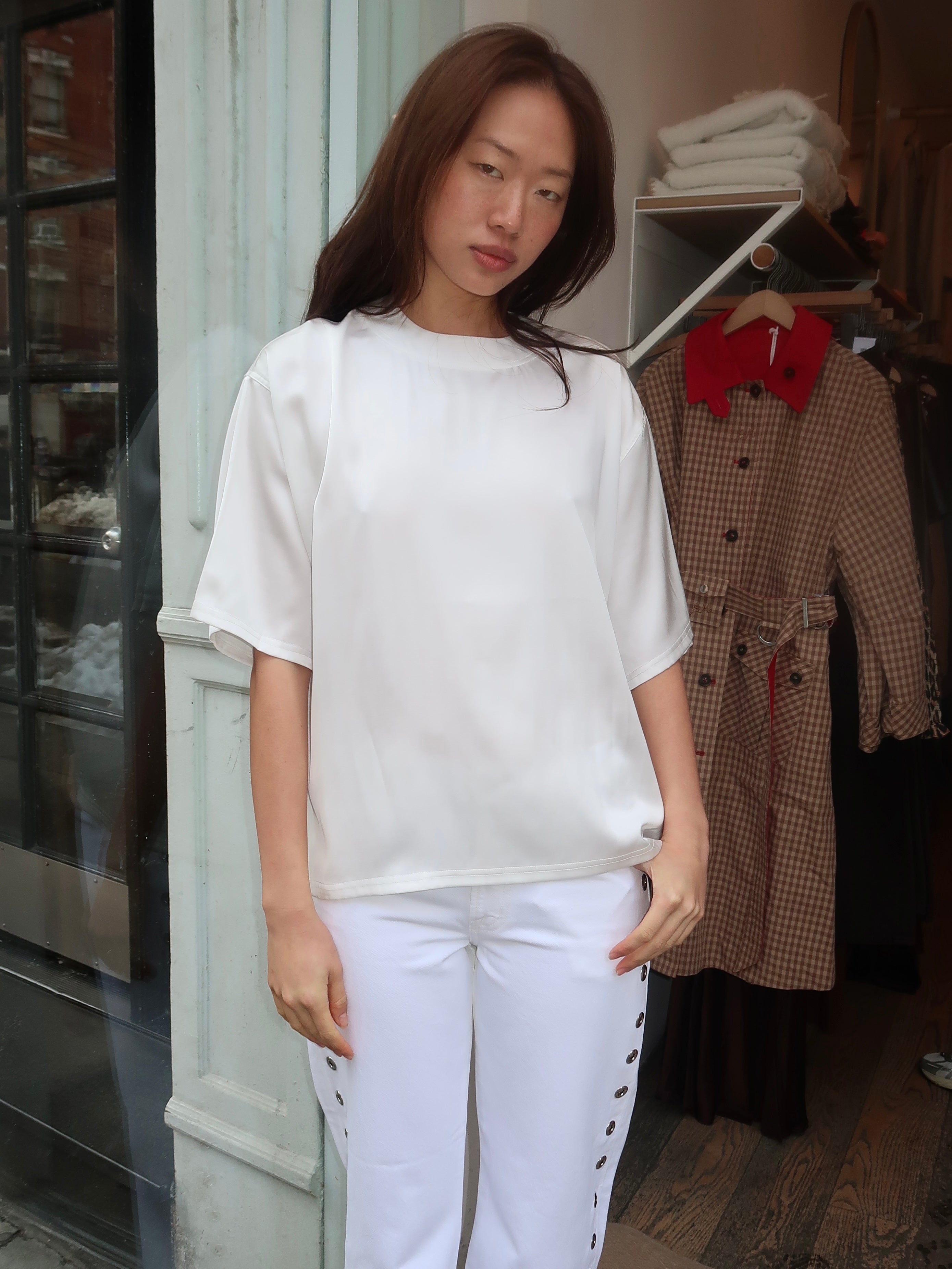 Pollo Silky Shirt in White