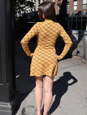 Vida Dress in Mustard Plaid