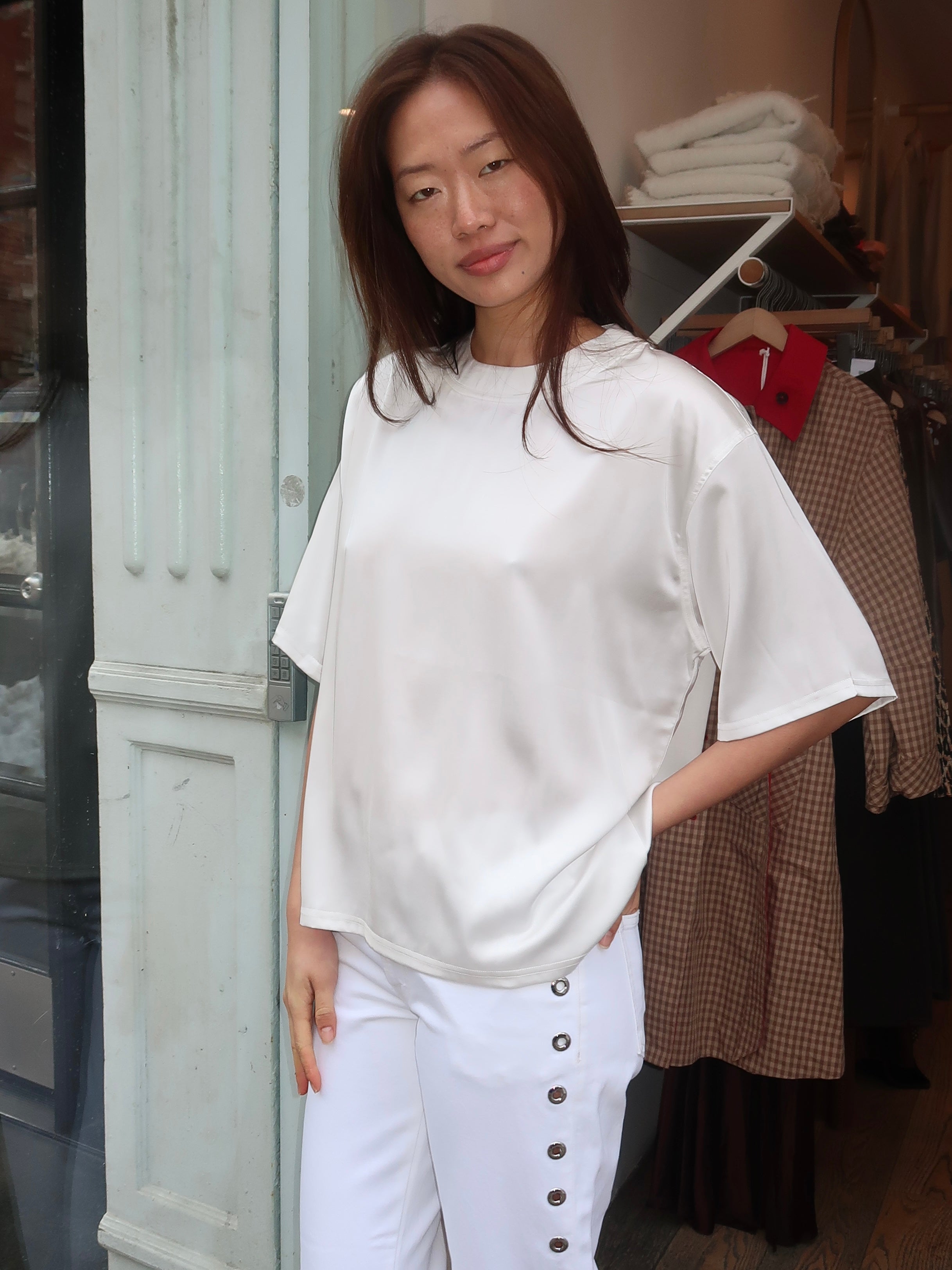 Pollo Silky Shirt in White