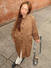 Camille Trench in Chocolate Brown
