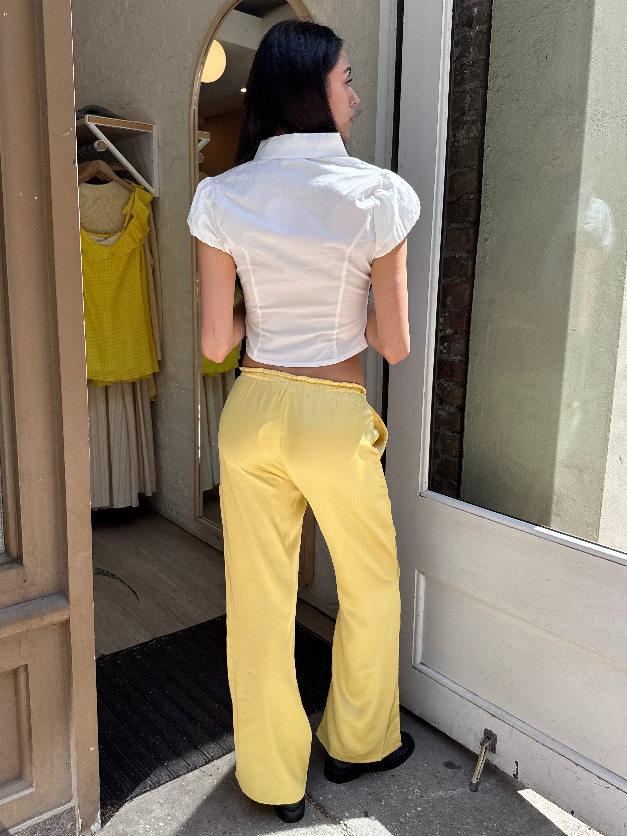 Jenna Silky Pants in Butter