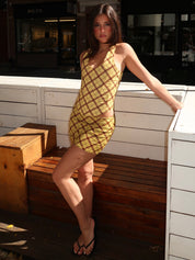Kira Skirt in Mustard Plaid