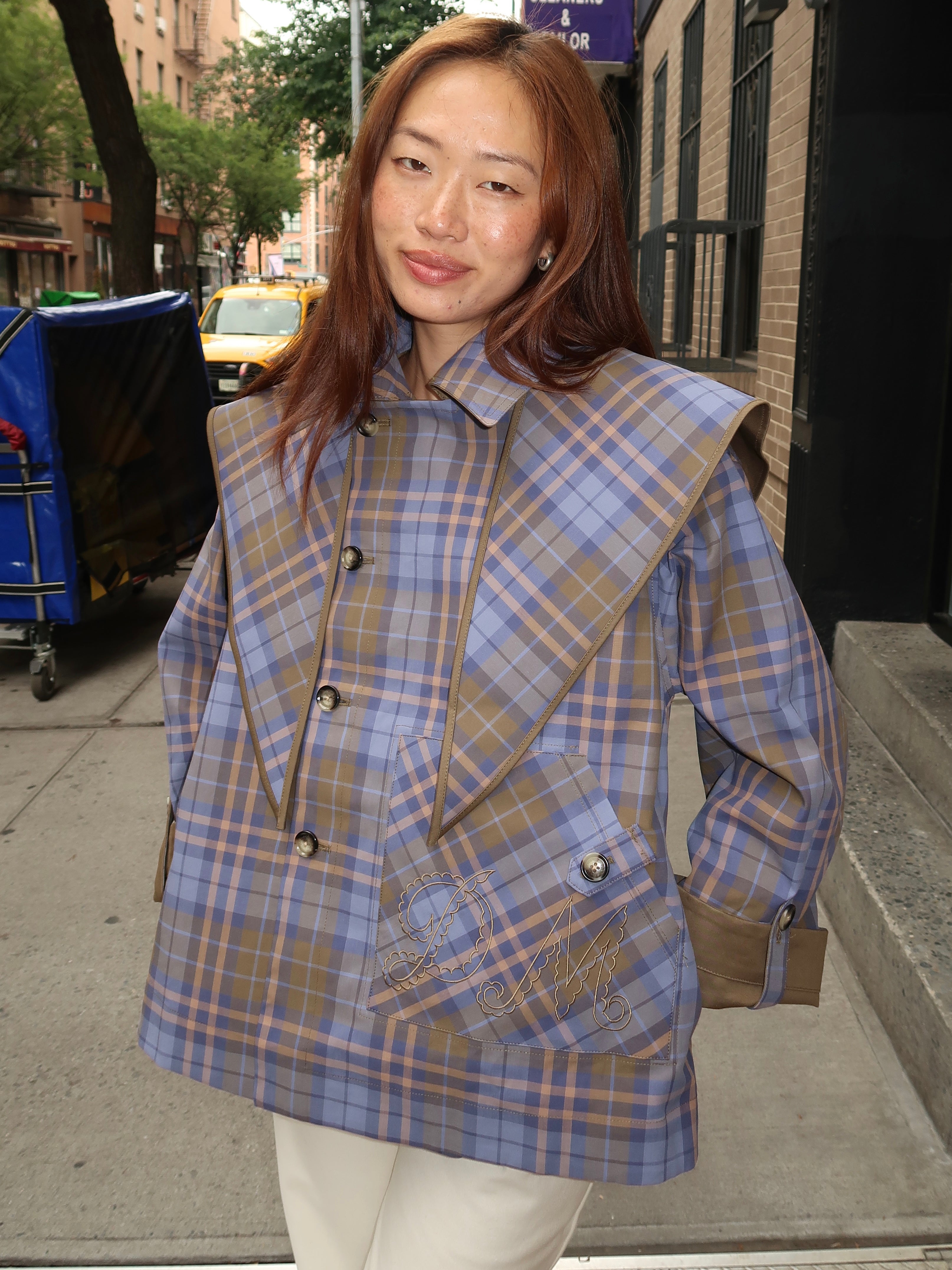 Jerry Crop Trench Coat in Olive