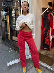 Grady High Rise Carpenter Pant in Rouge