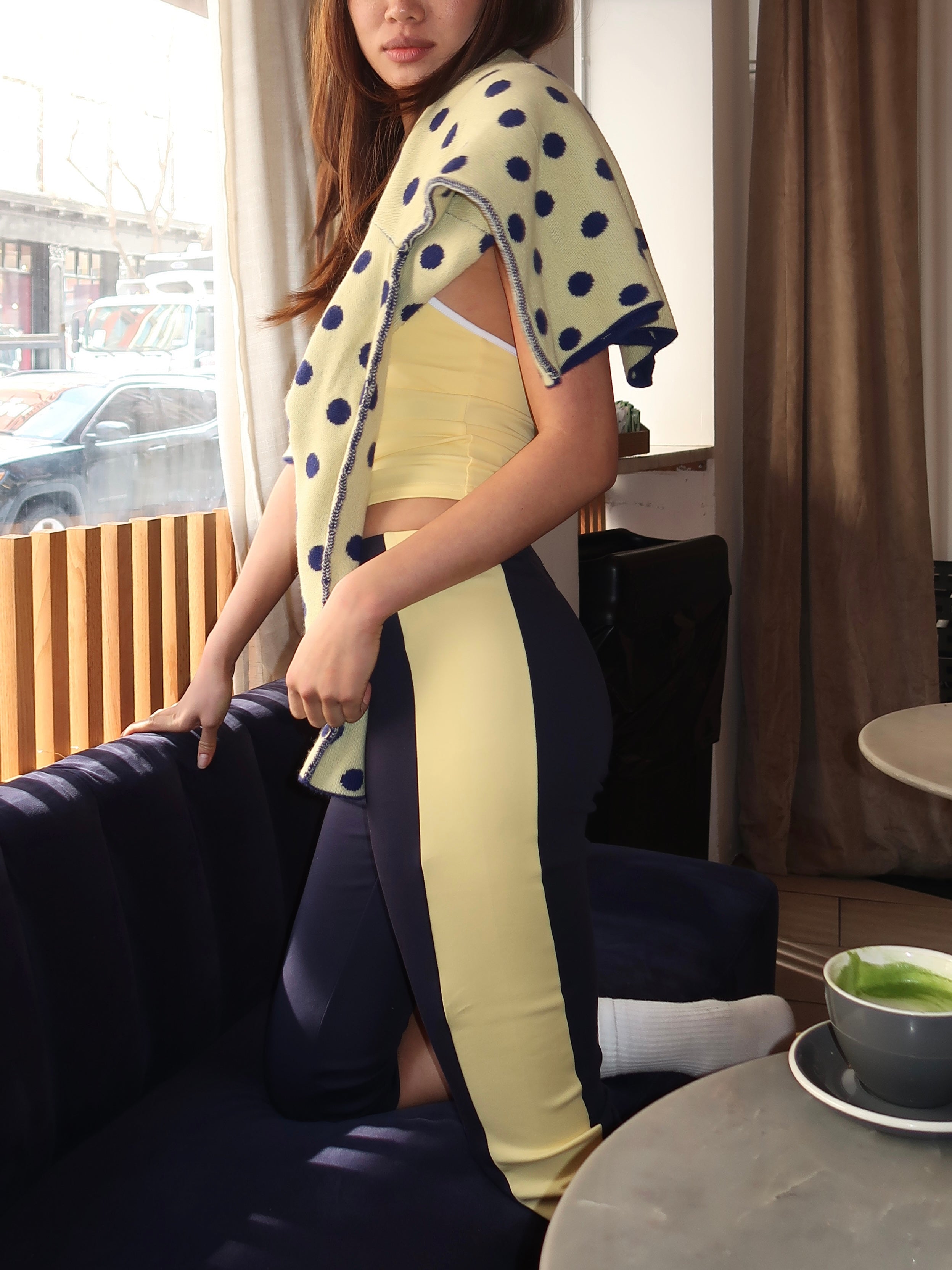 Castillo Capri's in Navy Yellow