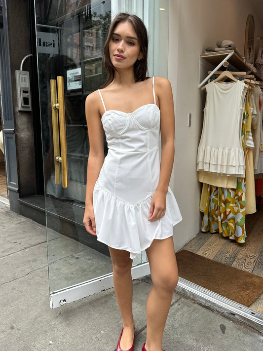 Carlie Mini Dress in White