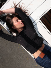 Sunday Top in Black Stud