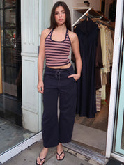 Sabrina Curved Utility Pant in Nautical