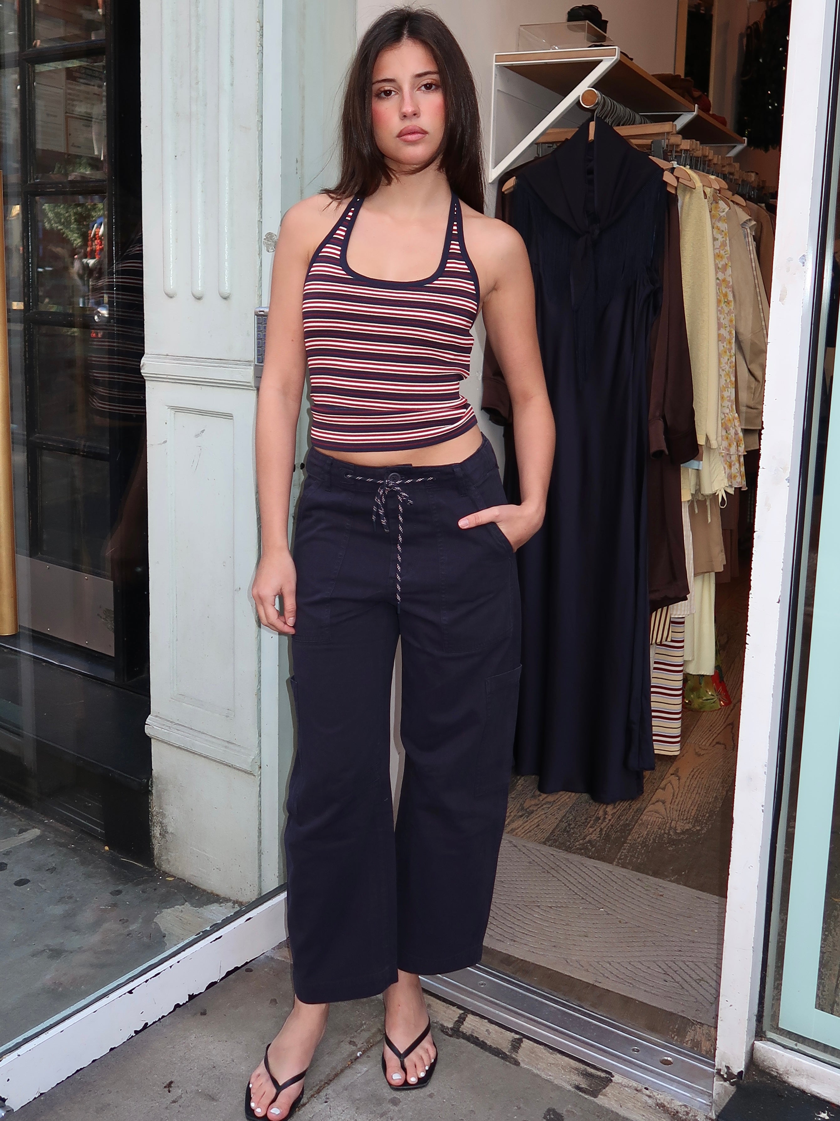 Sabrina Curved Utility Pant in Nautical