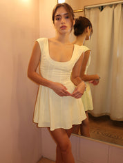 Leila Mini Dress in Honey Butter