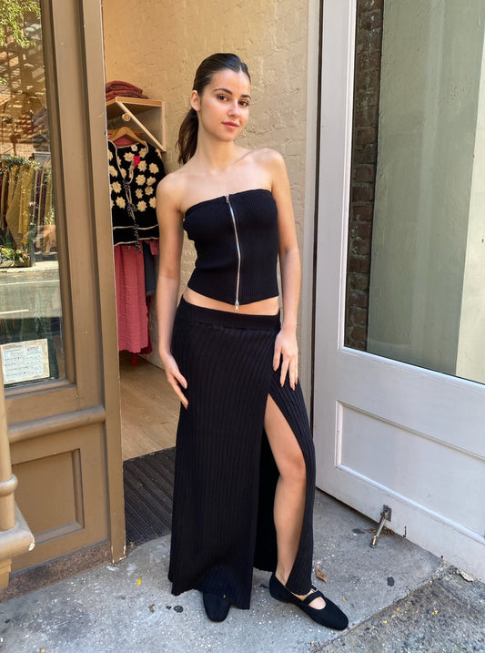 Leila Knit Skirt in Black