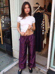 Skye Taffeta Pants in Grape