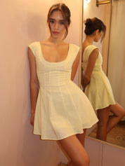 Leila Mini Dress in Honey Butter
