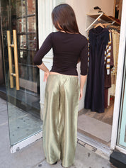 Skye Taffeta Pants in Honeydew